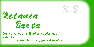 melania barta business card